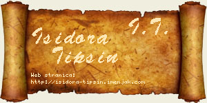 Isidora Tipšin vizit kartica